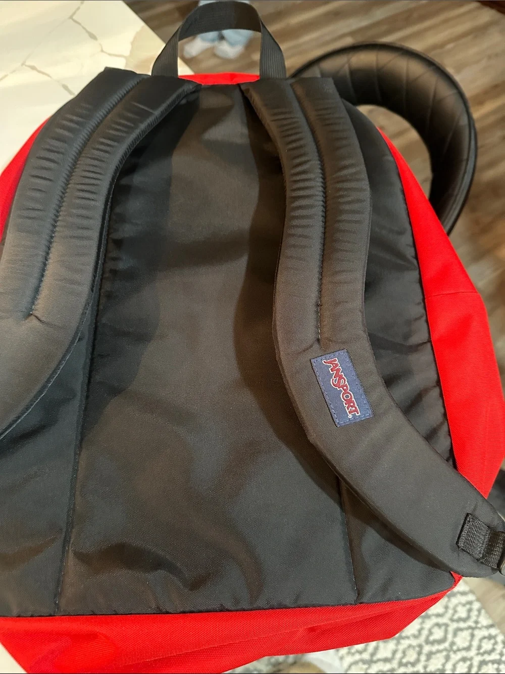 Jansport Red Classic Backpack with Black Accents